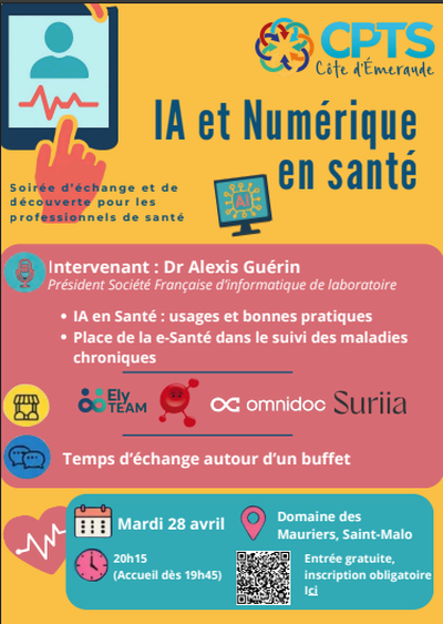 INVITATION POUR PARTCIPER A EVENEMENT ORGANISE PAR ELYTEAM ET LA CPTS COTE EMERAUDE