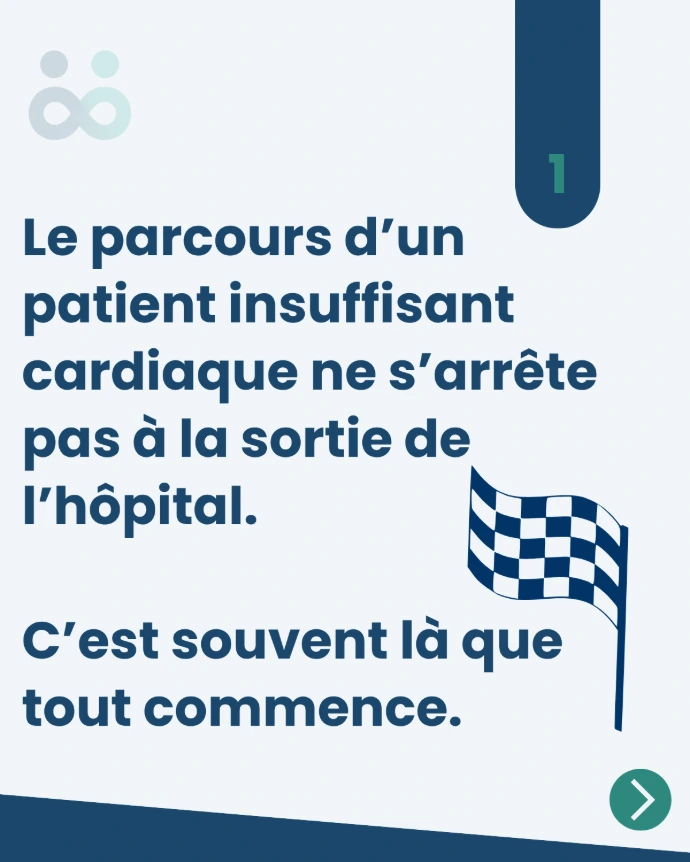 Le parcours de soins d’un patient insuffisant cardiaque se poursuit après la sortie de l’hôpital, notamment lors du retour à domicile.