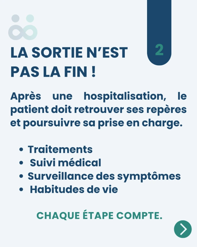 Après une hospitalisation pour insuffisance cardiaque, le retour à domicile nécessite la poursuite du traitement, du suivi médical et de la surveillance des symptômes.